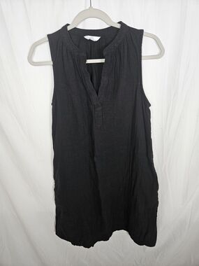 Time and Tru Black Sleeveless Midi Dress